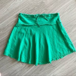 Lucy Love green linen skirt